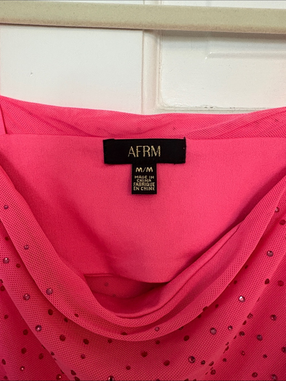 AFRM Pink Rhinestone Bodycon Maxi Dress - Picture 2 of 7
